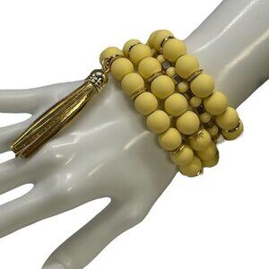 Sophia & Kate Multi Layered Tassel Beaded Bracelets Set of 4